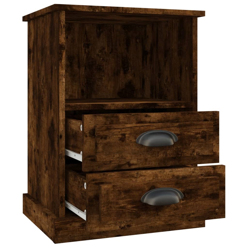 Bedside Cabinets 2 pcs Smoked Oak 43x36x60 cm