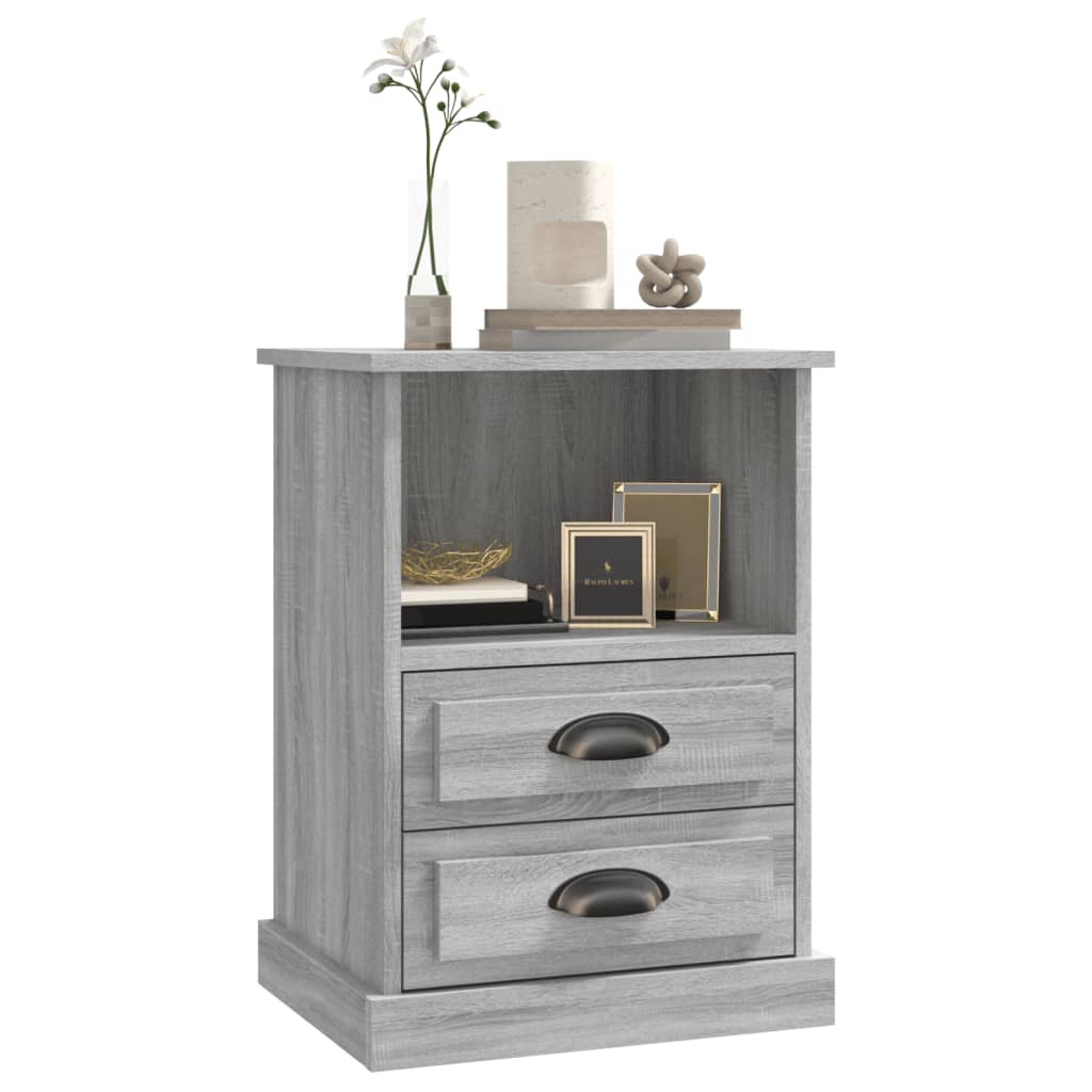 Bedside Cabinets 2 pcs Grey Sonoma 43x36x60 cm