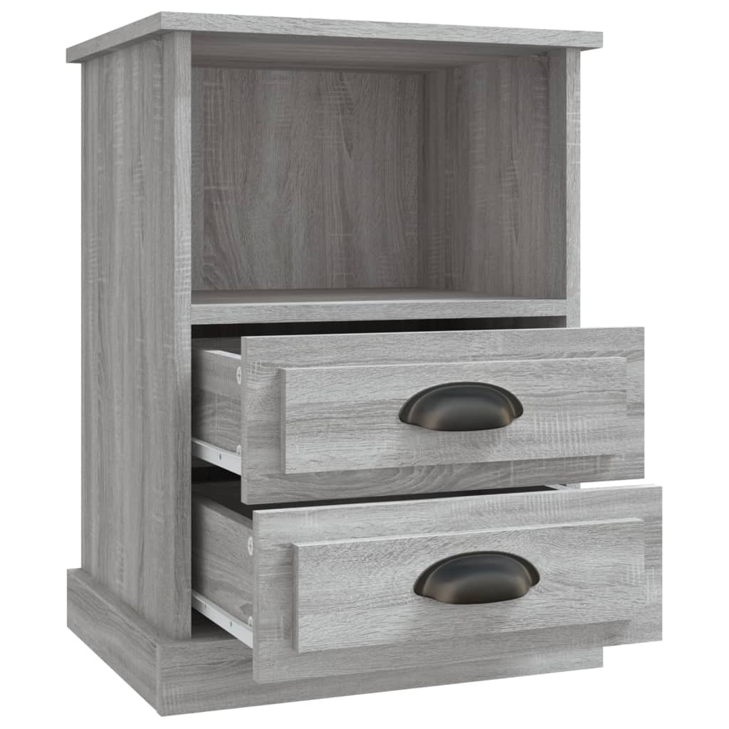 Bedside Cabinets 2 pcs Grey Sonoma 43x36x60 cm