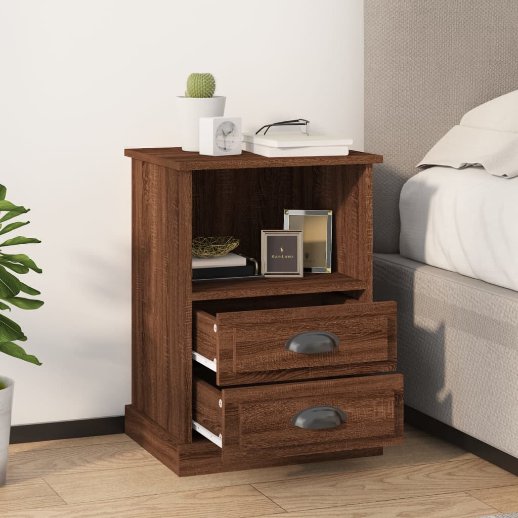 Bedside Cabinet Brown Oak 43x36x60 cm