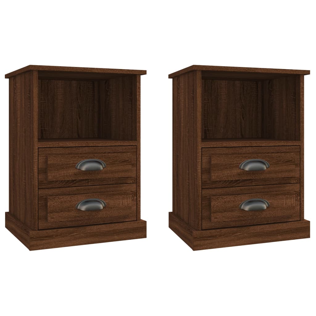 Bedside Cabinets 2 pcs Brown Oak 43x36x60 cm