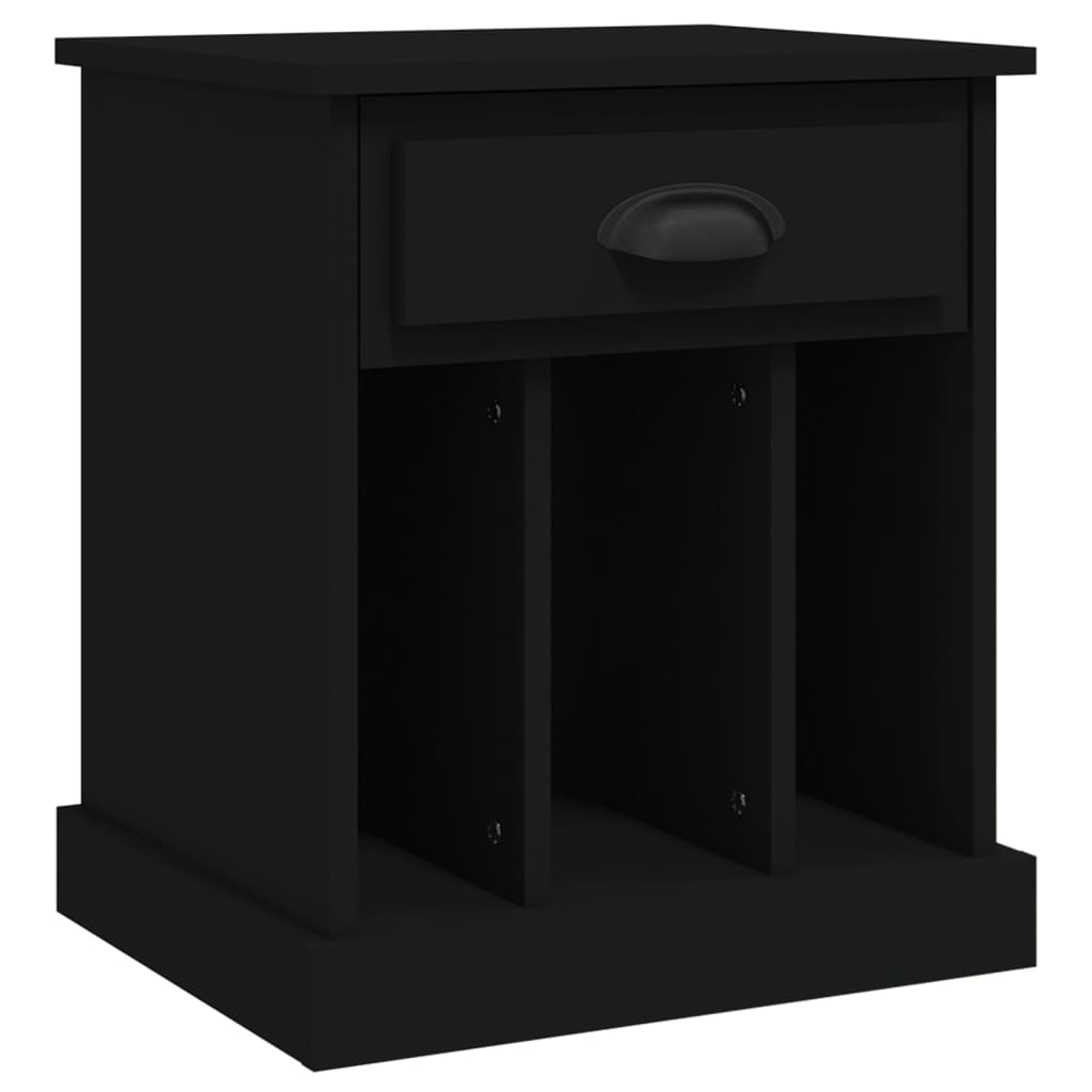 Bedside Cabinet Black 43x36x50 cm