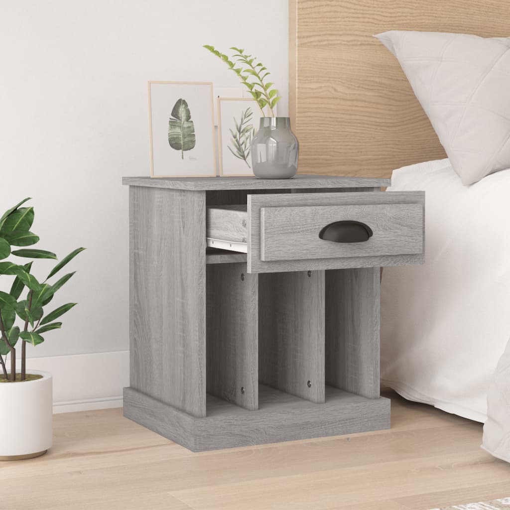 Bedside Cabinets 2 pcs Grey Sonoma 43x36x50 cm