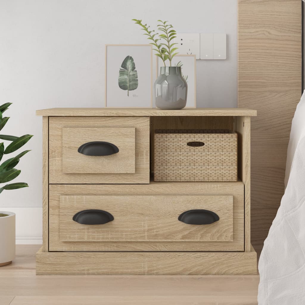 Bedside Cabinet Sonoma Oak 60x39x45 cm