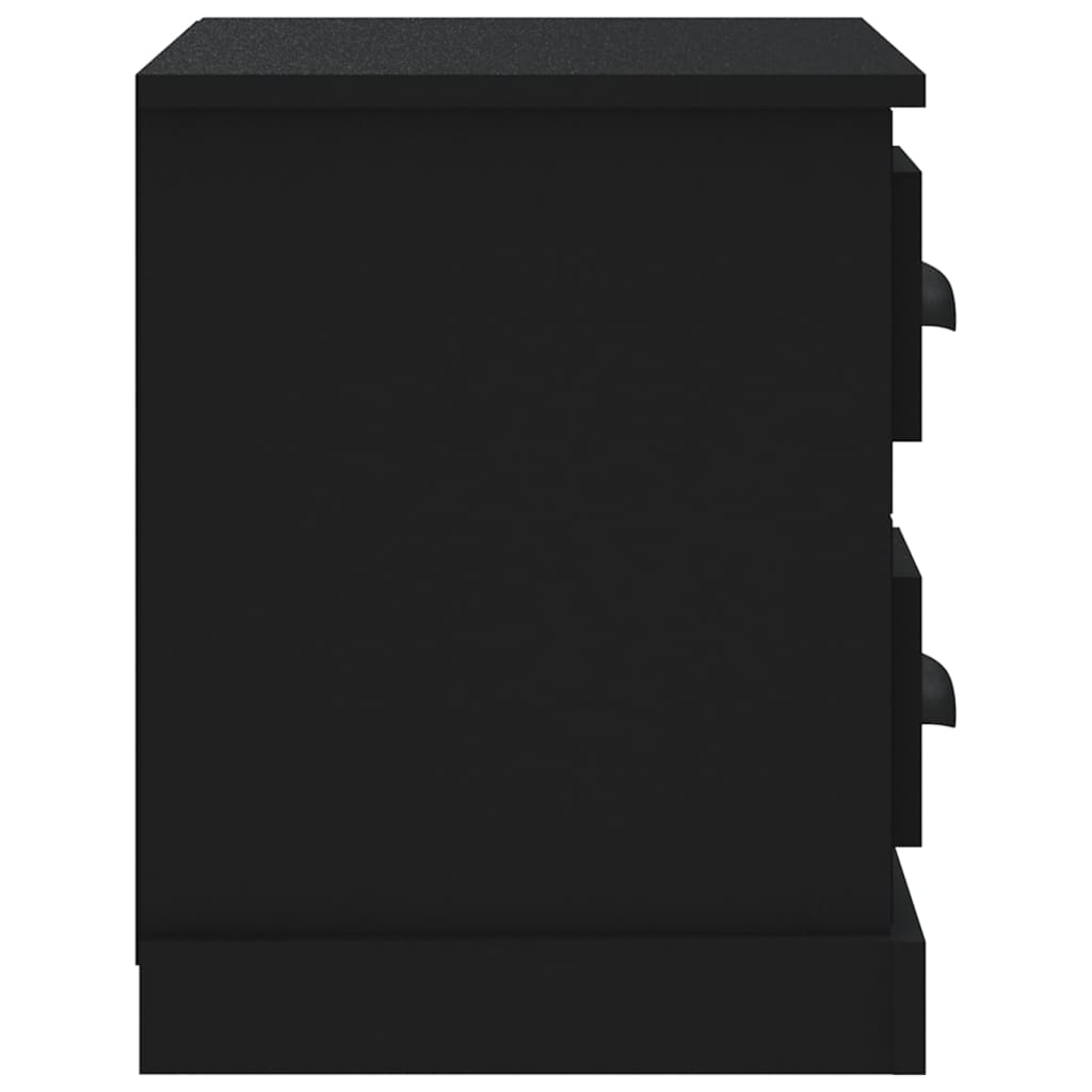 Bedside Cabinet Black 60x35.5x45 cm