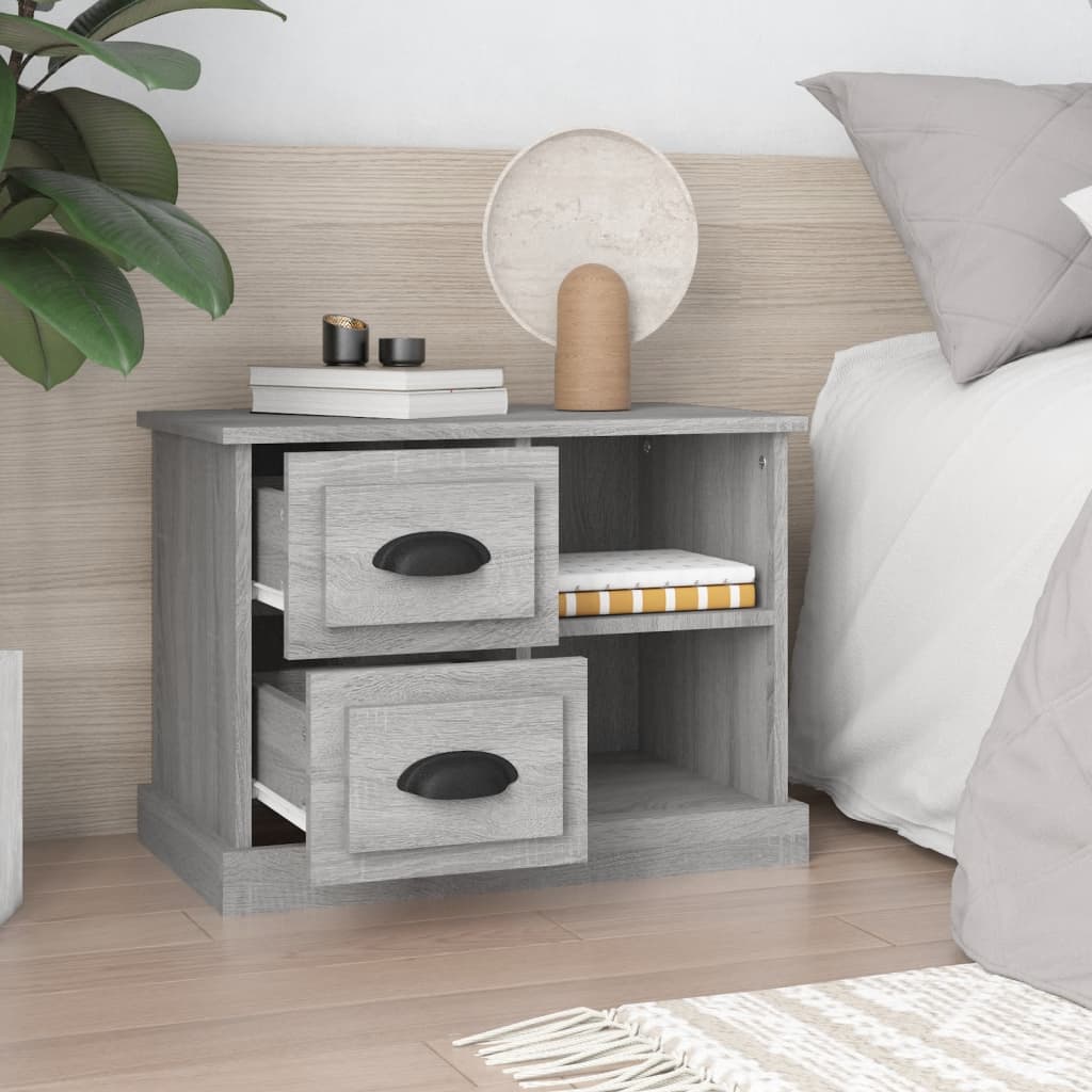 Bedside Cabinet Grey Sonoma 60x35.5x45 cm