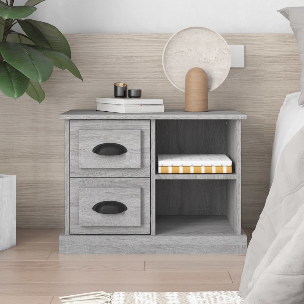 Bedside Cabinet Grey Sonoma 60x35.5x45 cm