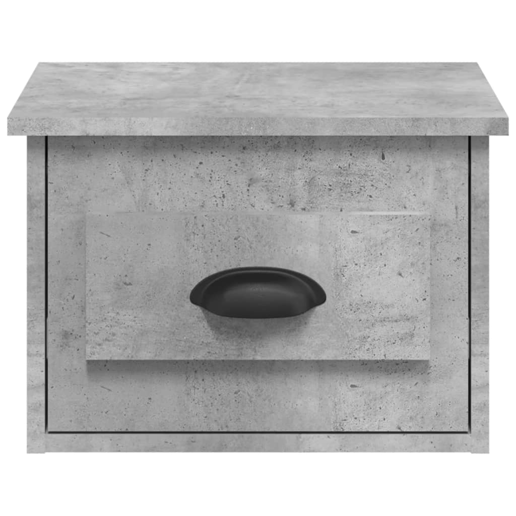 Wall-mounted Bedside Cabinets 2 pcs Concrete Grey 41.5x36x28cm