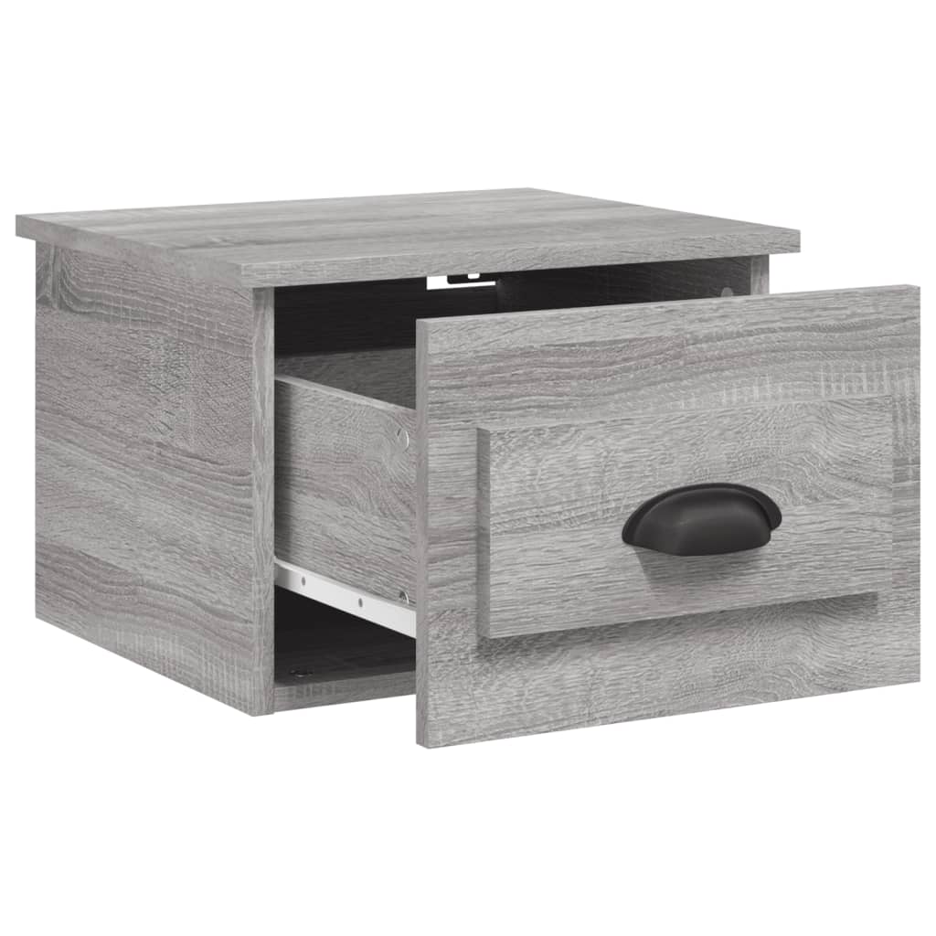 Wall-mounted Bedside Cabinet Grey Sonoma 41.5x36x28cm