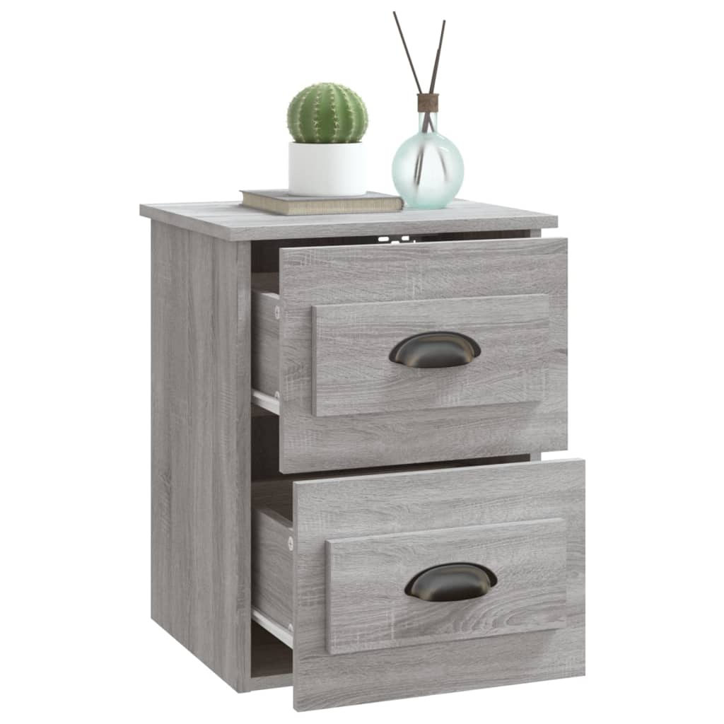 Wall-mounted Bedside Cabinets 2 pcs Grey Sonoma 41.5x36x53cm