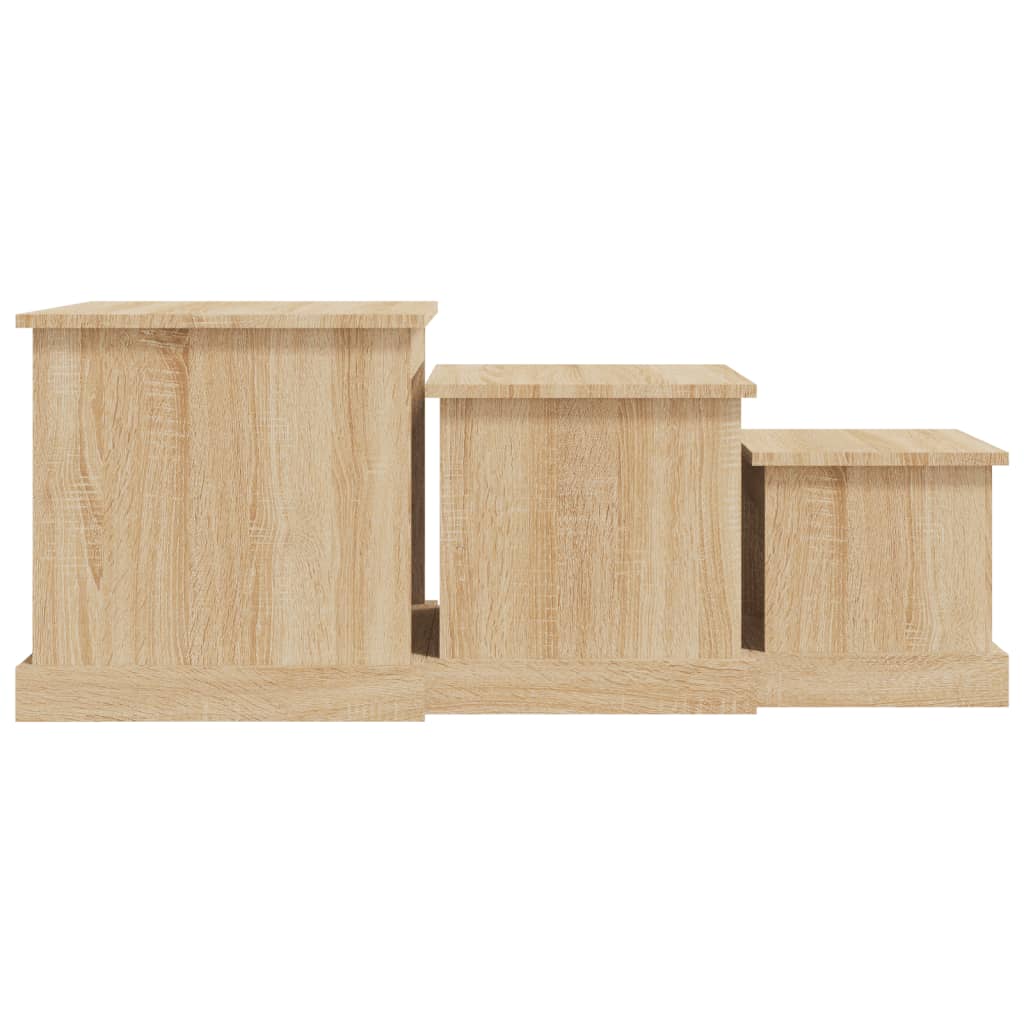 Coffee Tables 3 pcs Sonoma Oak Engineered Wood