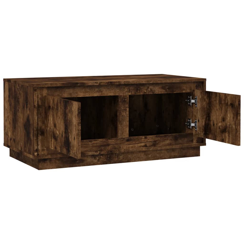 Coffee Table Smoked Oak 102x50x44 cm Engineered Wood