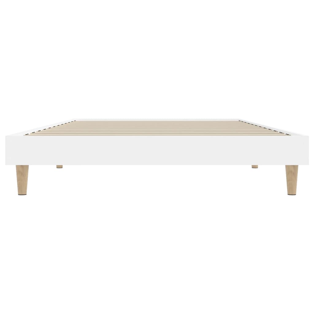 Bed Frame White 92x187 cm Single Size Engineered Wood