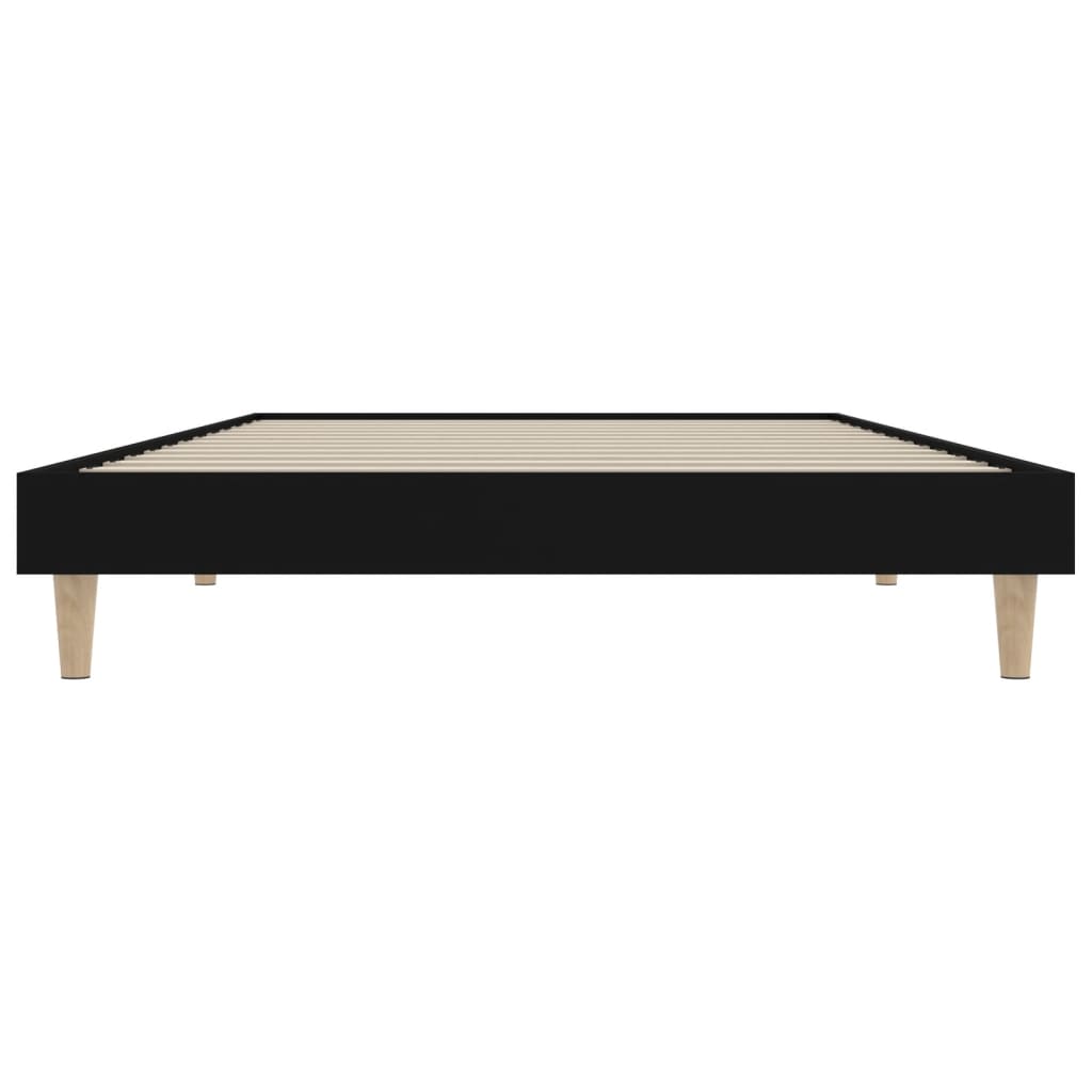 Bed Frame Black 92x187 cm Single Size Engineered Wood