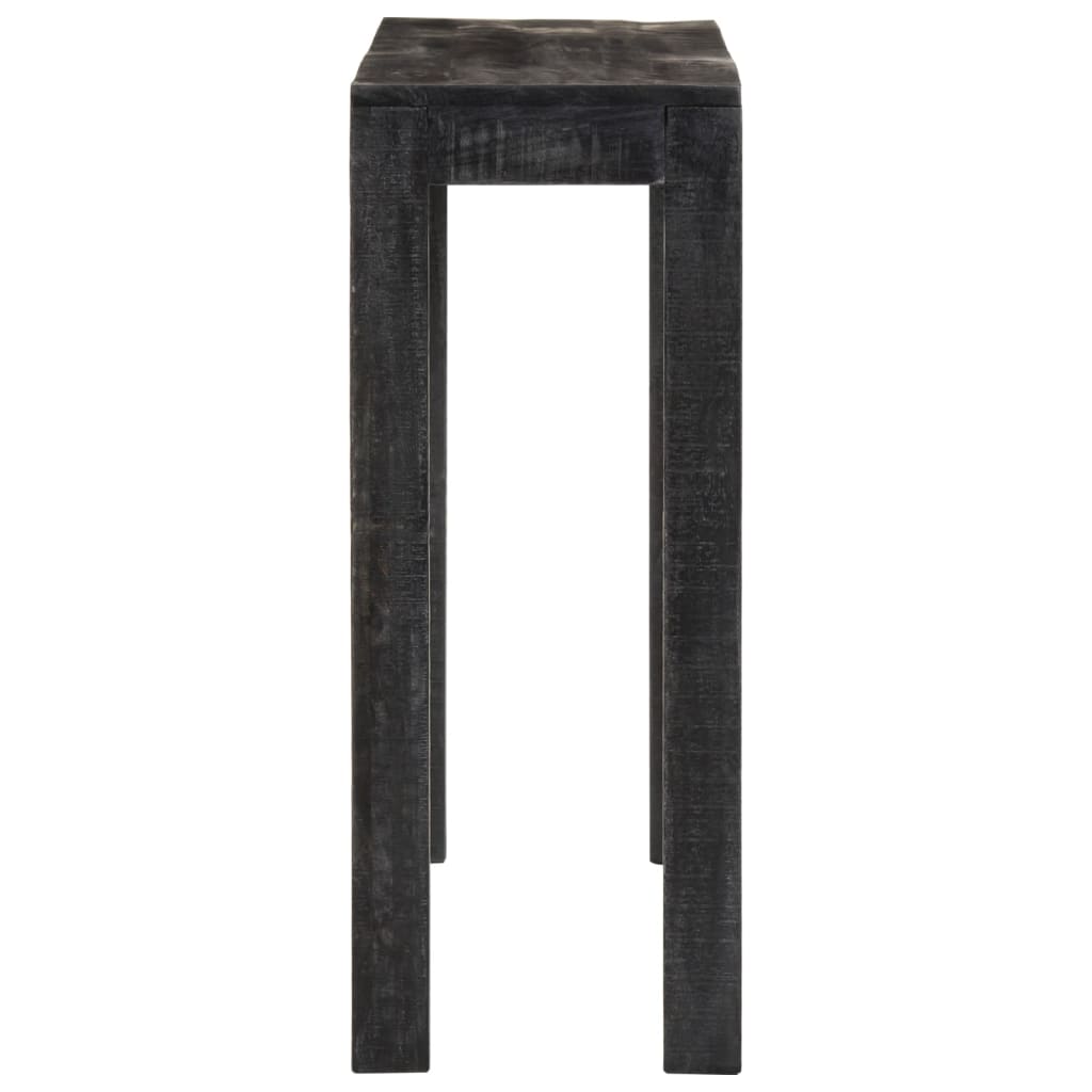 Console Table Black 110x30x76 cm Solid Wood Mango