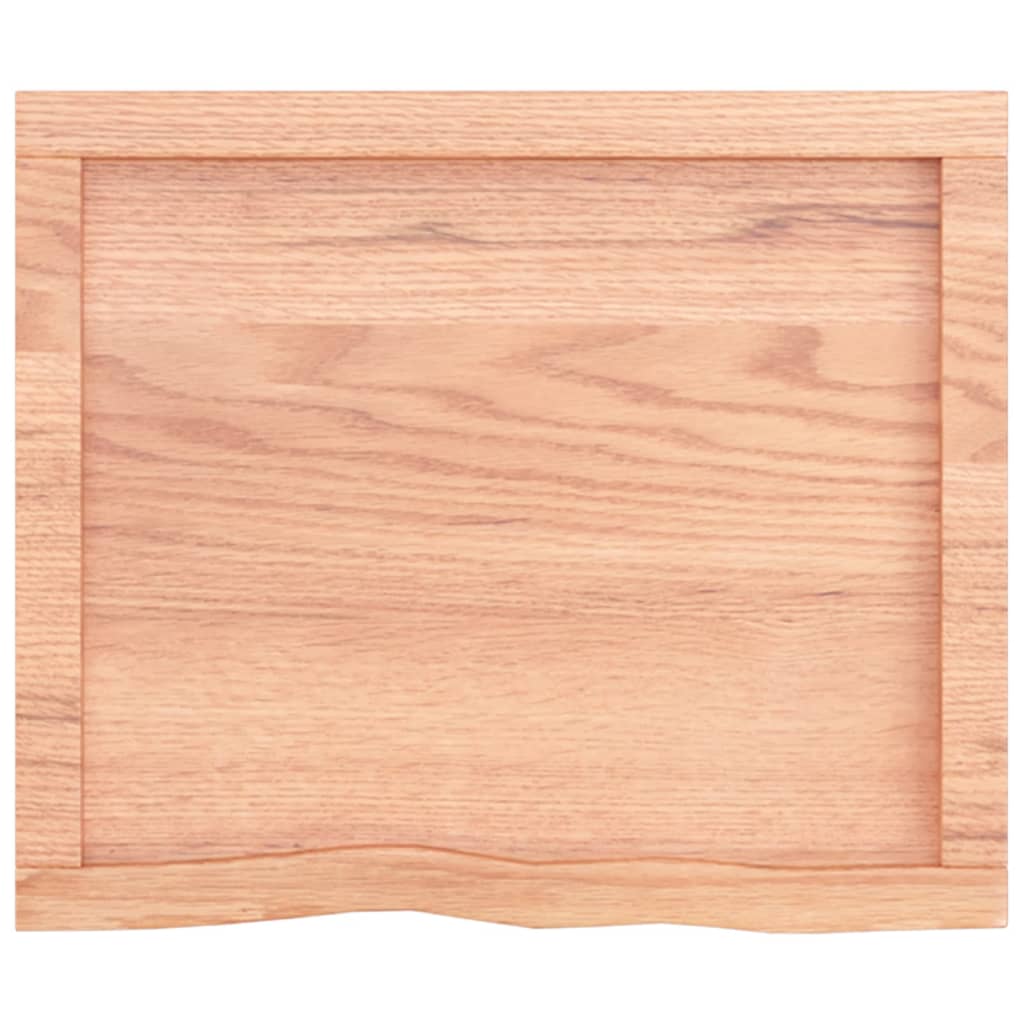 Wall Shelf Light Brown 60x50x(2-4) cm Treated Solid Wood Oak