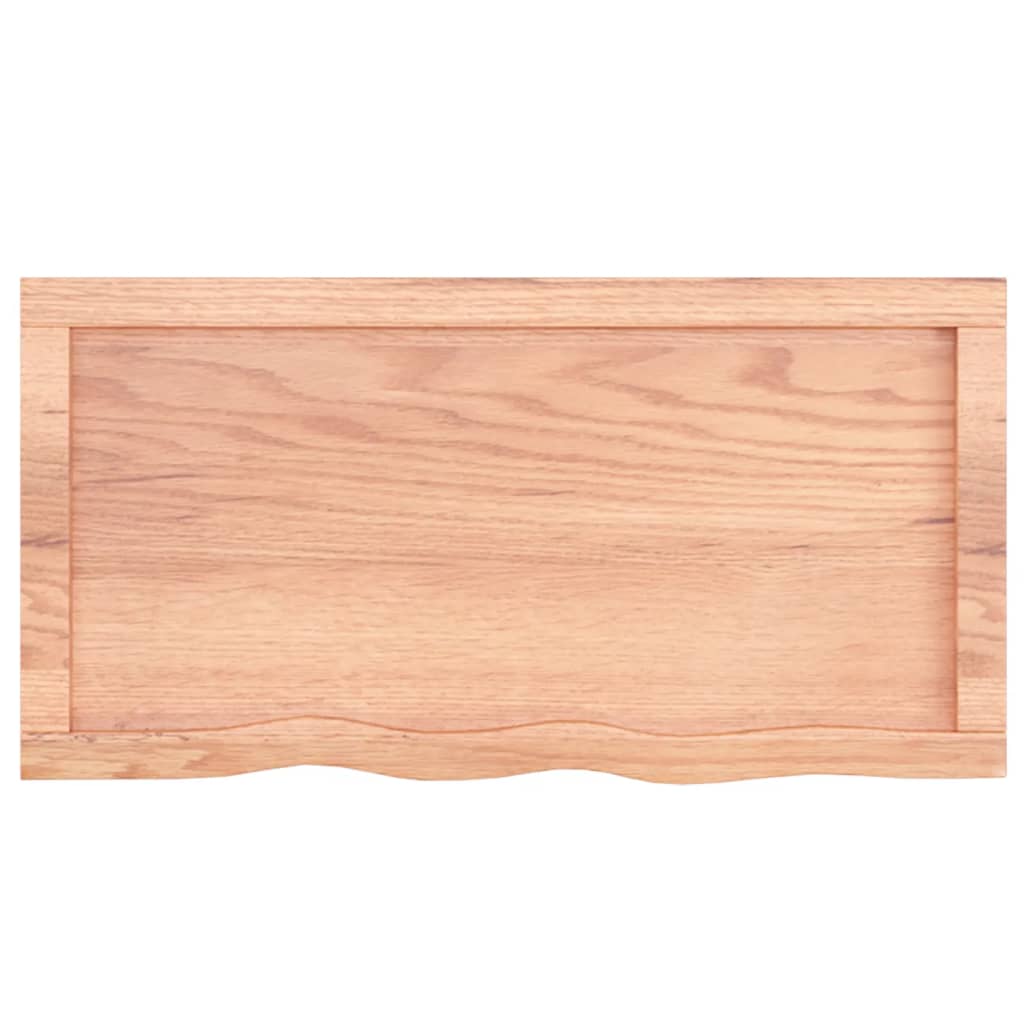 Wall Shelf Light Brown 80x40x(2-4) cm Treated Solid Wood Oak