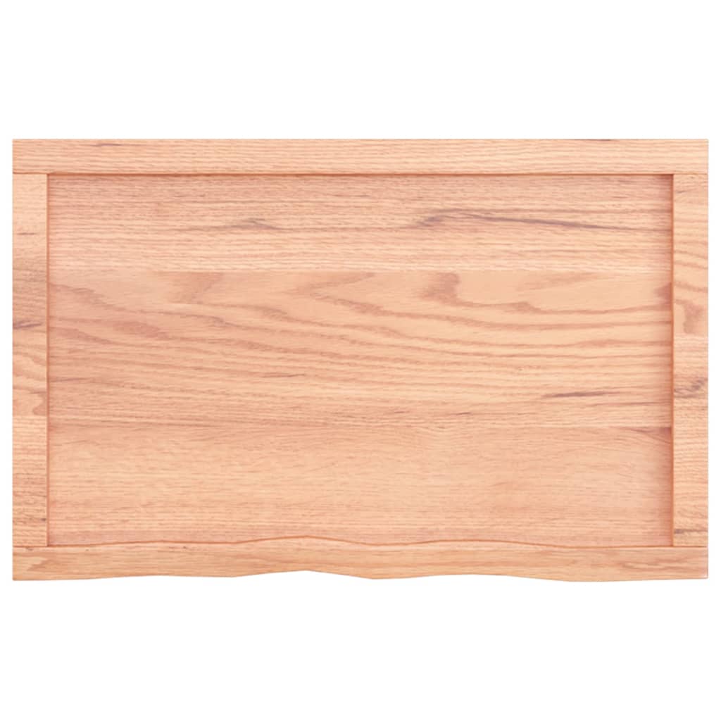 Wall Shelf Light Brown 80x50x(2-6) cm Treated Solid Wood Oak