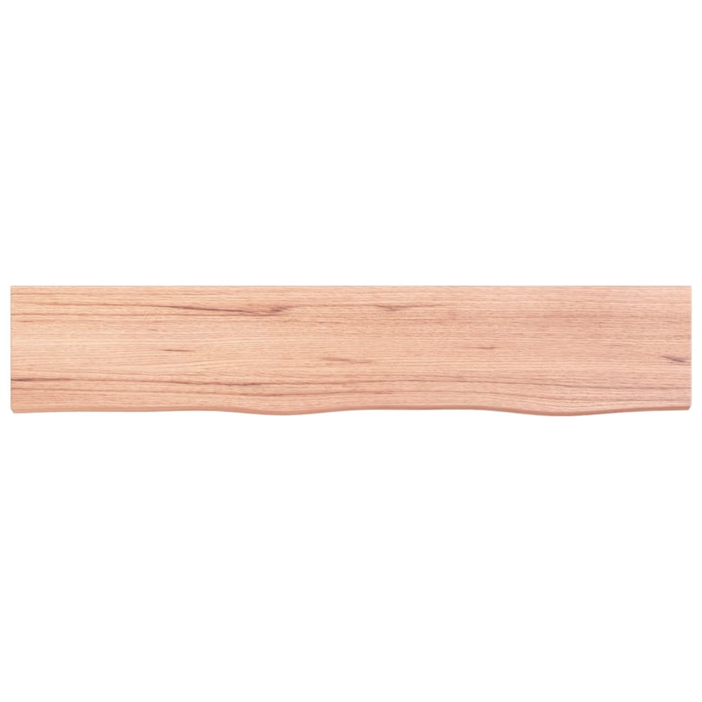 Wall Shelf Light Brown 100x20x4 cm Treated Solid Wood Oak