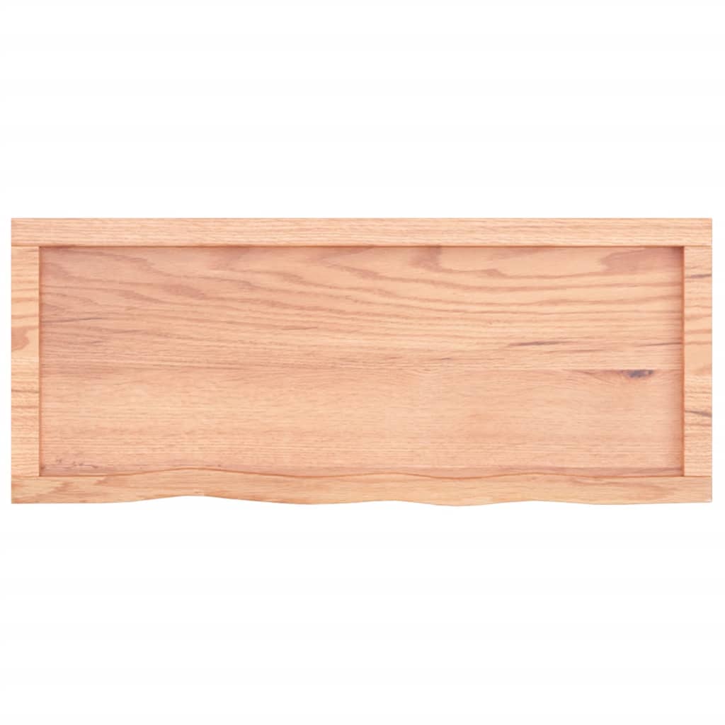 Wall Shelf Light Brown 100x40x(2-6) cm Treated Solid Wood Oak