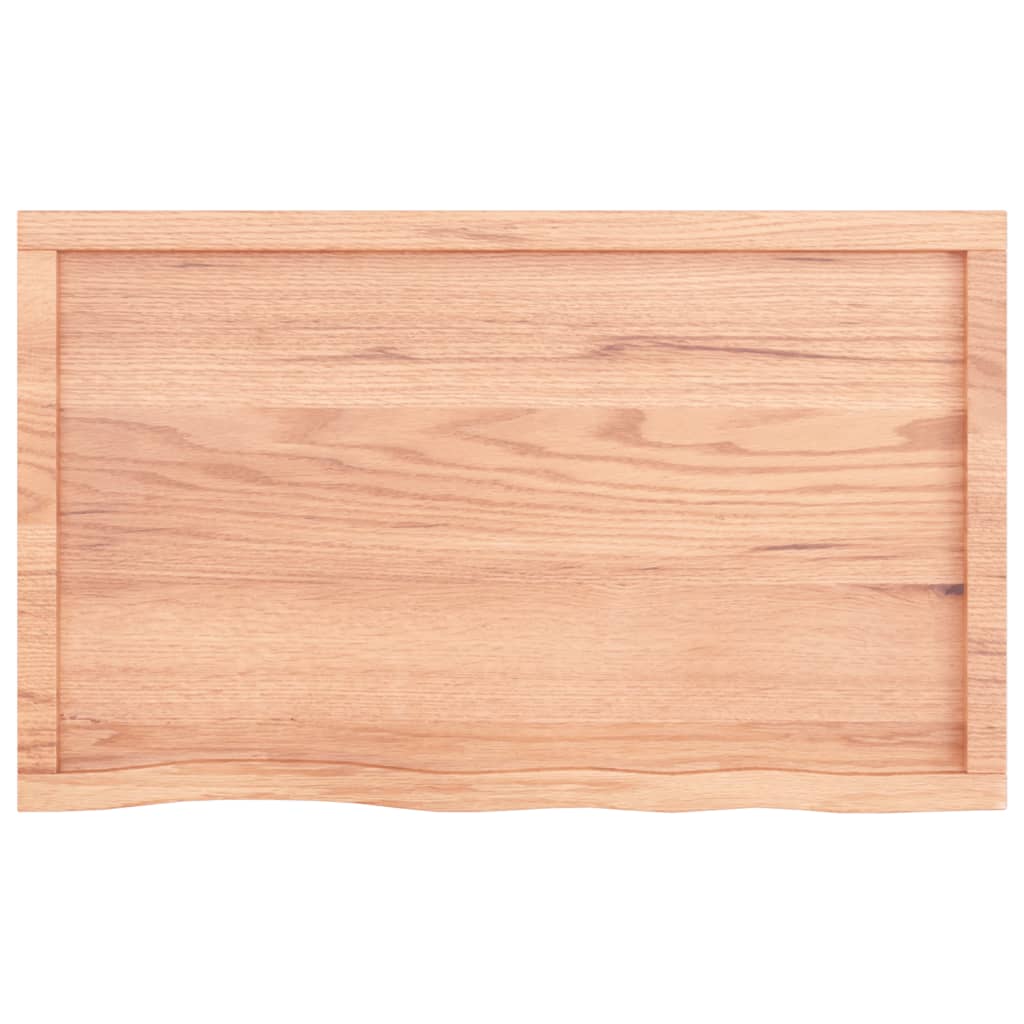 Wall Shelf Light Brown 100x60x(2-4) cm Treated Solid Wood Oak