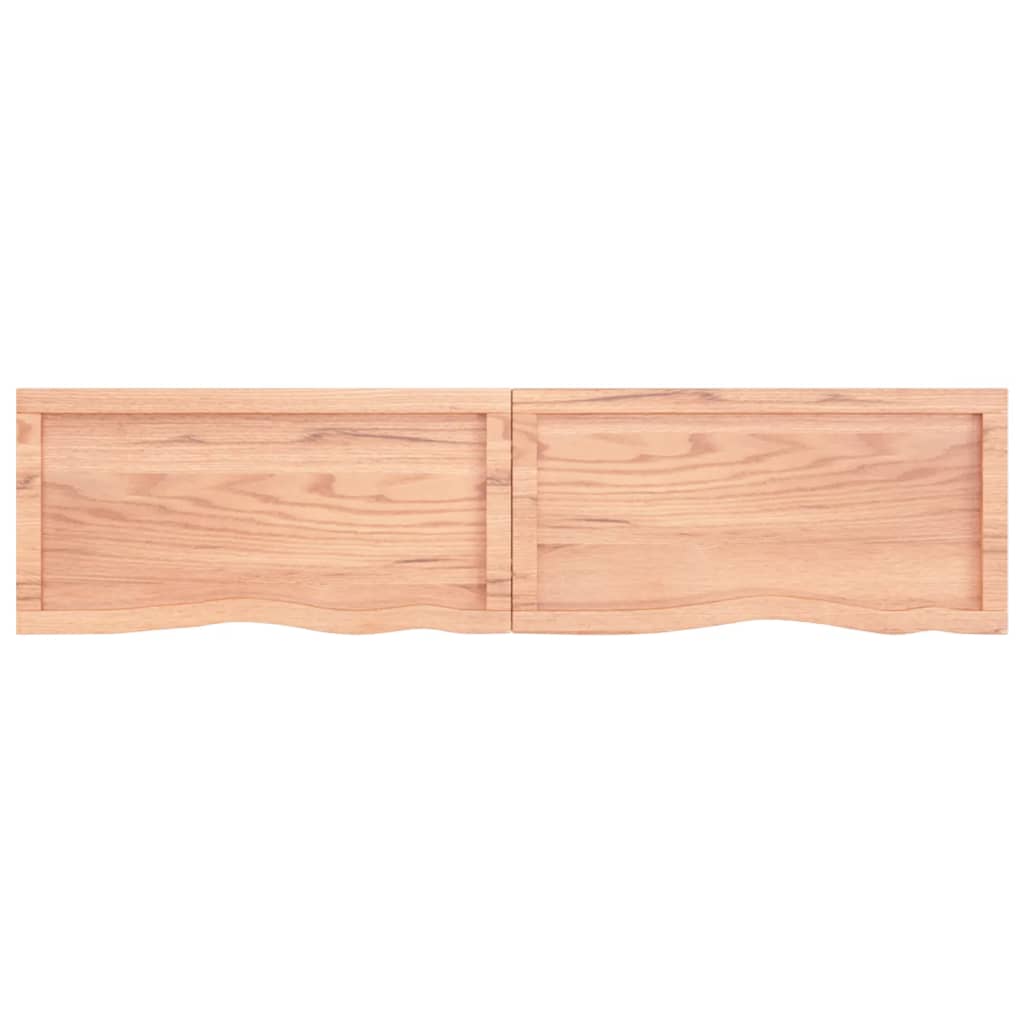 Wall Shelf Light Brown 160x40x(2-4) cm Treated Solid Wood Oak