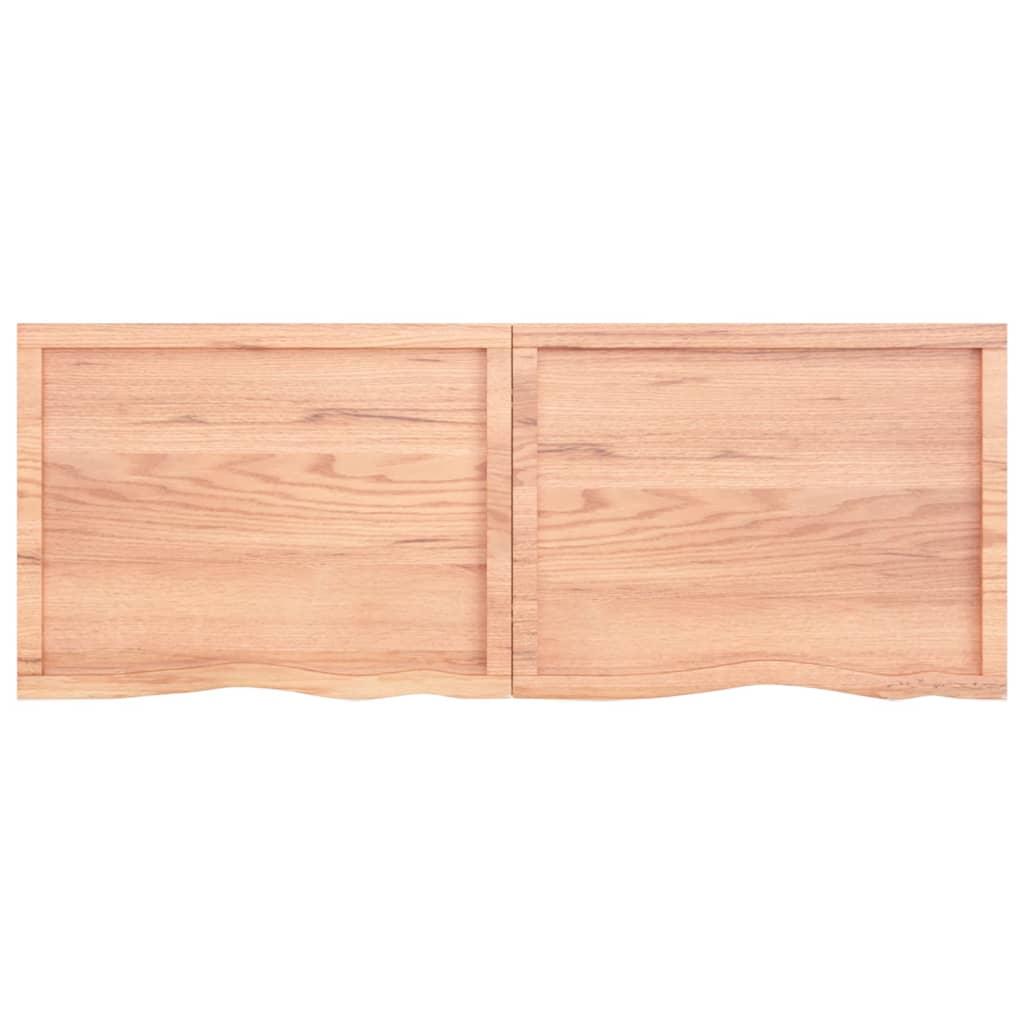 Wall Shelf Light Brown 160x60x(2-4) cm Treated Solid Wood Oak