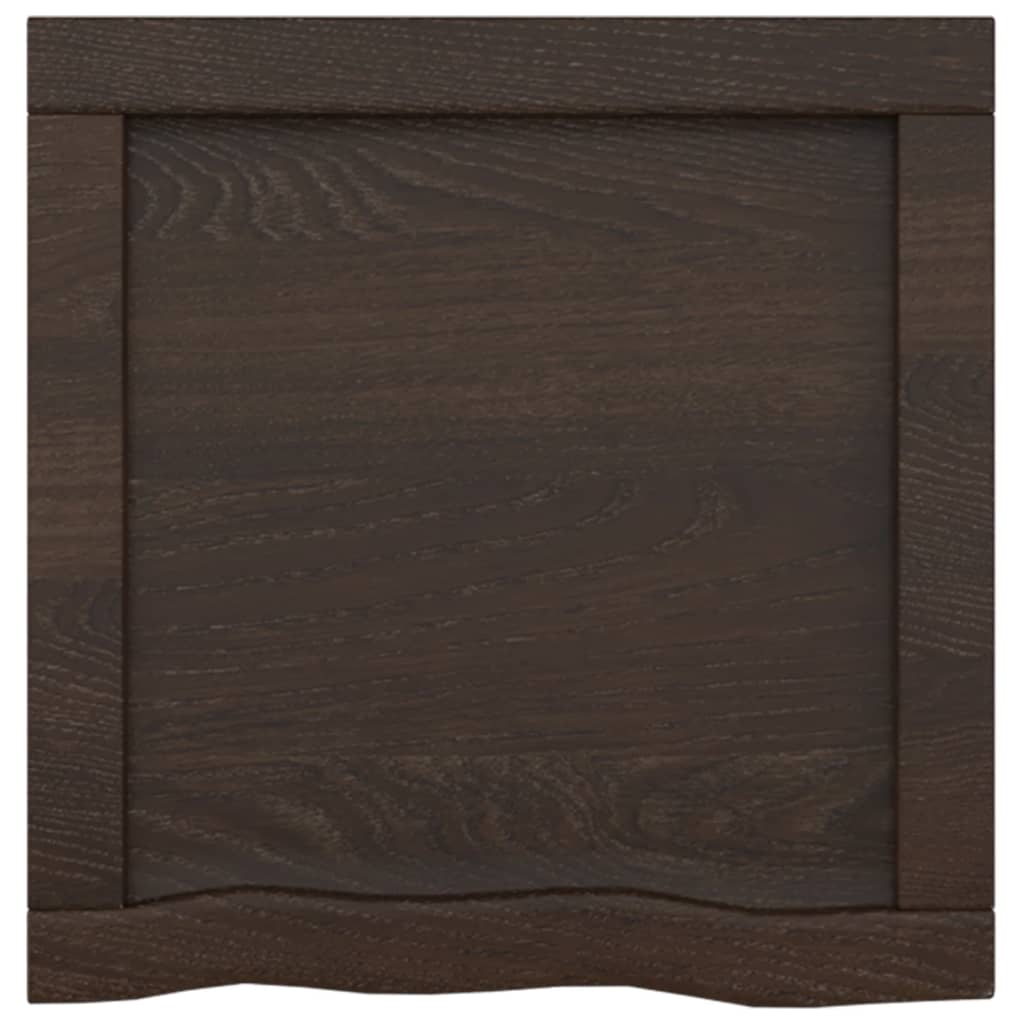 Wall Shelf Dark Brown 40x40x(2-4) cm Treated Solid Wood Oak