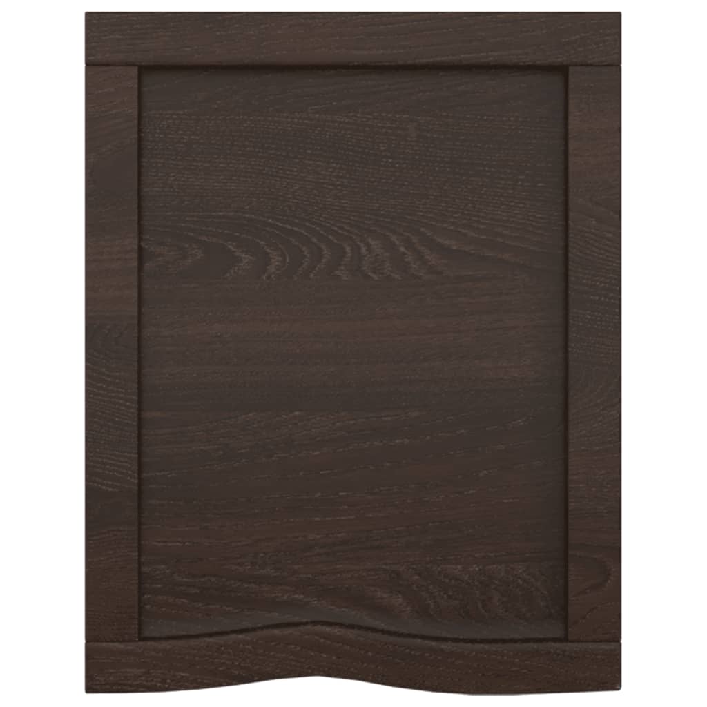 Wall Shelf Dark Brown 40x50x(2-4) cm Treated Solid Wood Oak