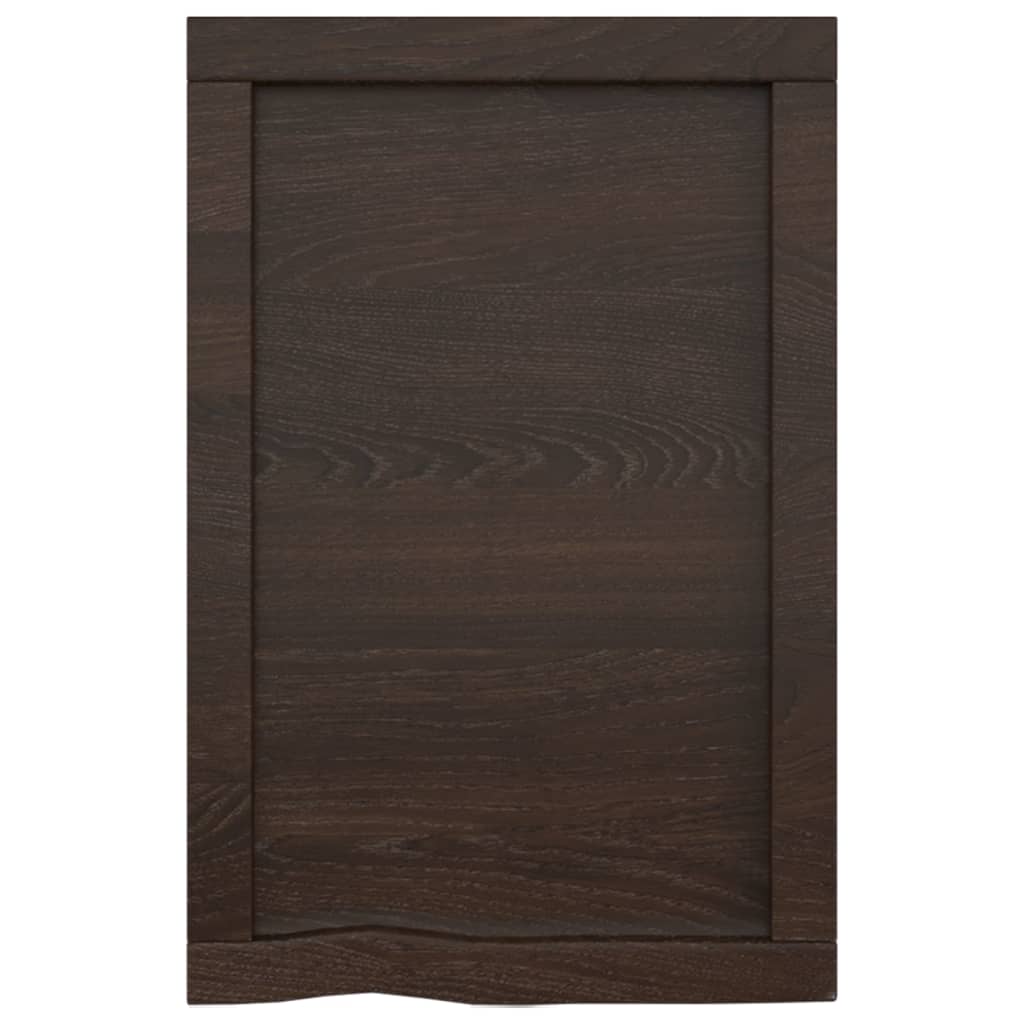 Wall Shelf Dark Brown 40x60x(2-4) cm Treated Solid Wood Oak