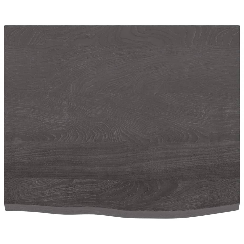 Wall Shelf Dark Brown 60x50x2 cm Treated Solid Wood Oak