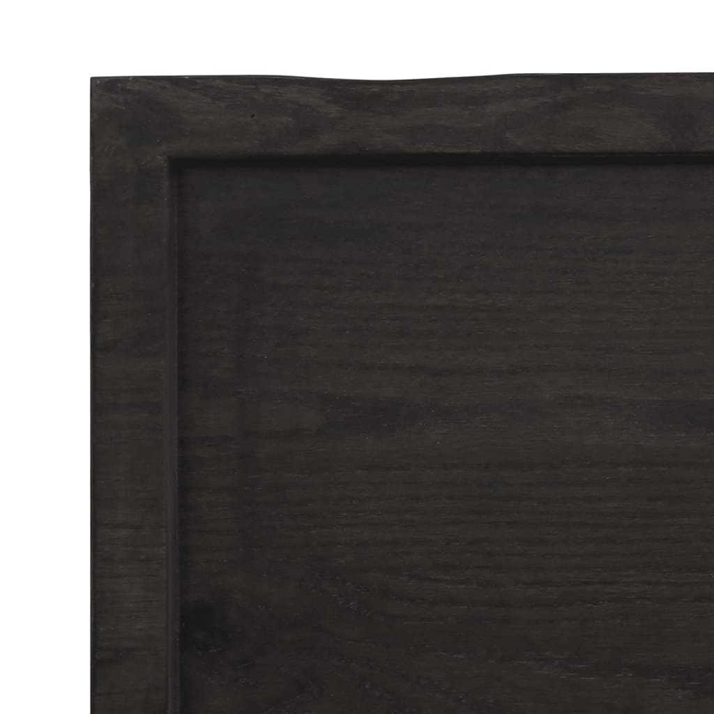 Wall Shelf Dark Brown 100x50x(2-6) cm Treated Solid Wood Oak