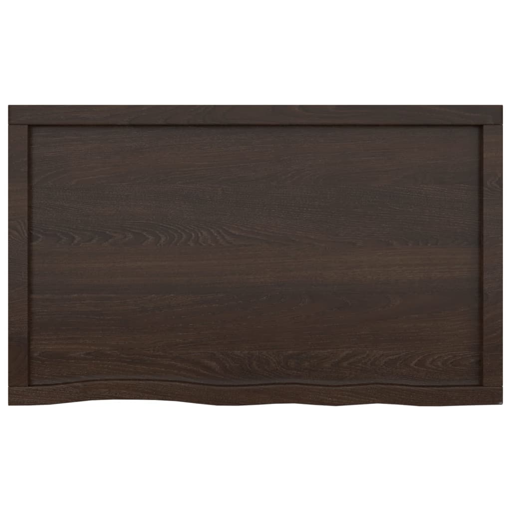 Wall Shelf Dark Brown 100x60x(2-4) cm Treated Solid Wood Oak