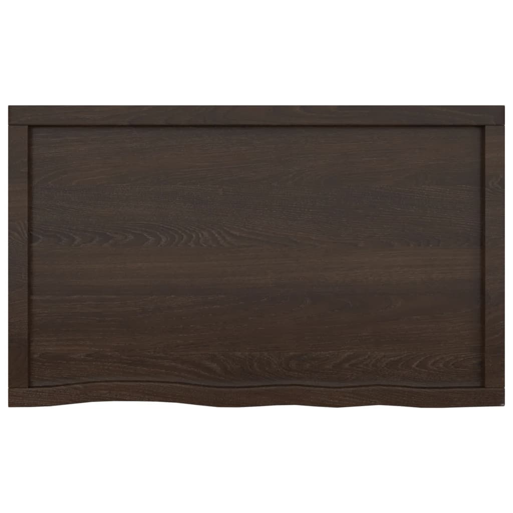 Wall Shelf Dark Brown 100x60x(2-6) cm Treated Solid Wood Oak