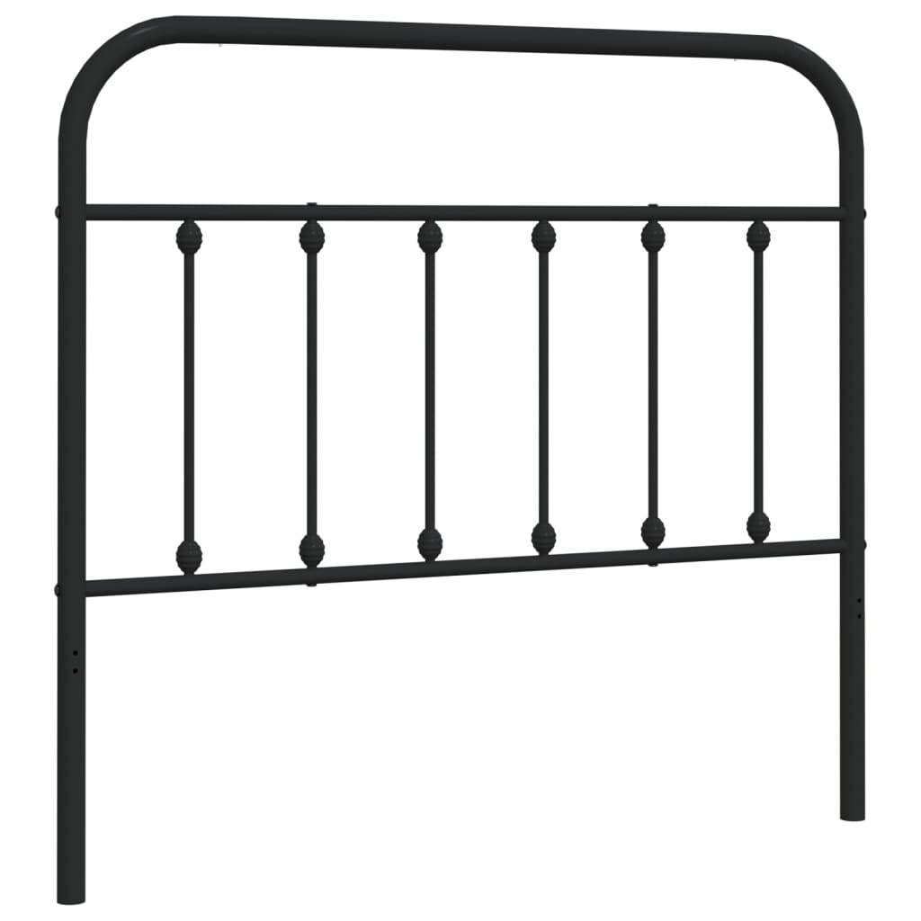 Metal Headboard Black 107 cm