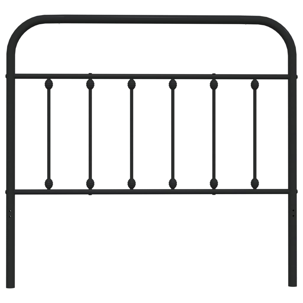 Metal Headboard Black 107 cm