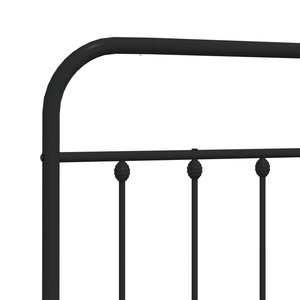 Metal Headboard Black 107 cm