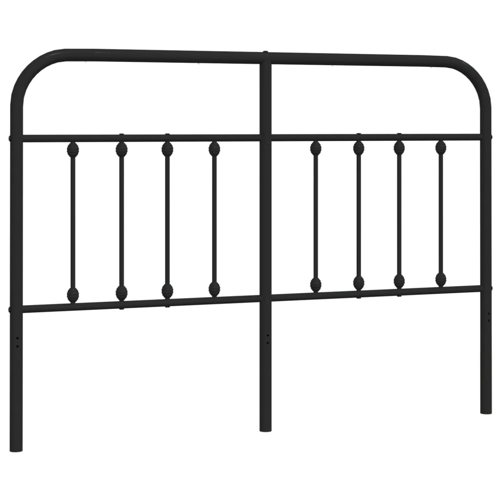 Metal Headboard Black 137 cm