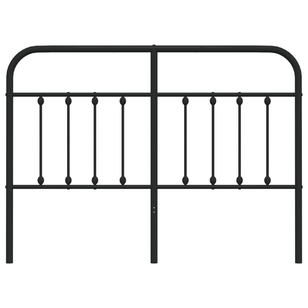 Metal Headboard Black 137 cm