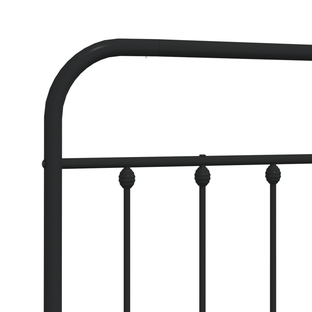 Metal Headboard Black 137 cm