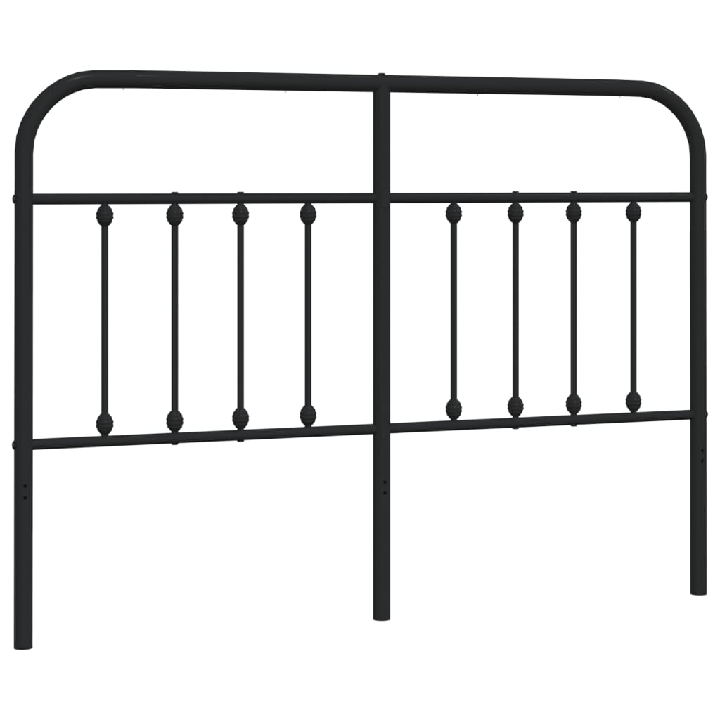 Metal Headboard Black 152 cm