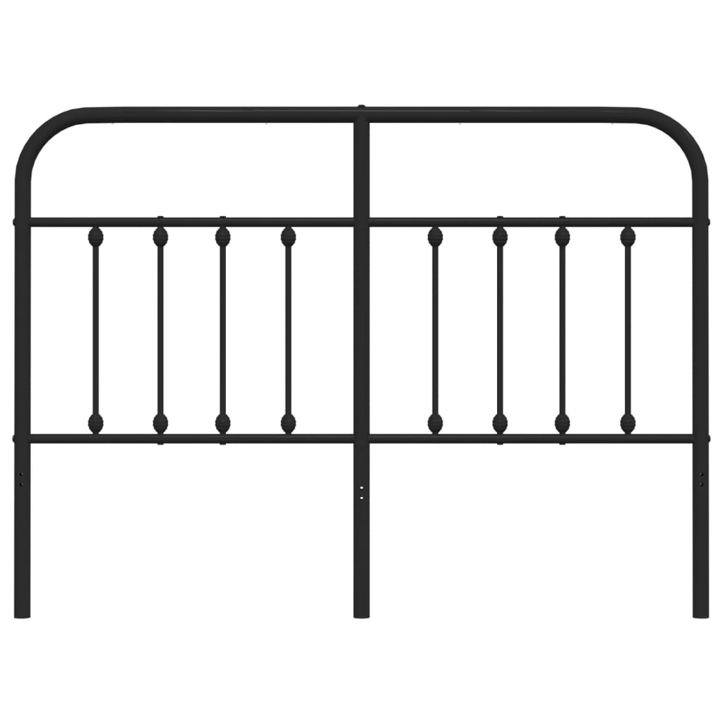 Metal Headboard Black 152 cm