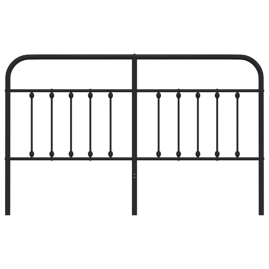 Metal Headboard Black 183 cm