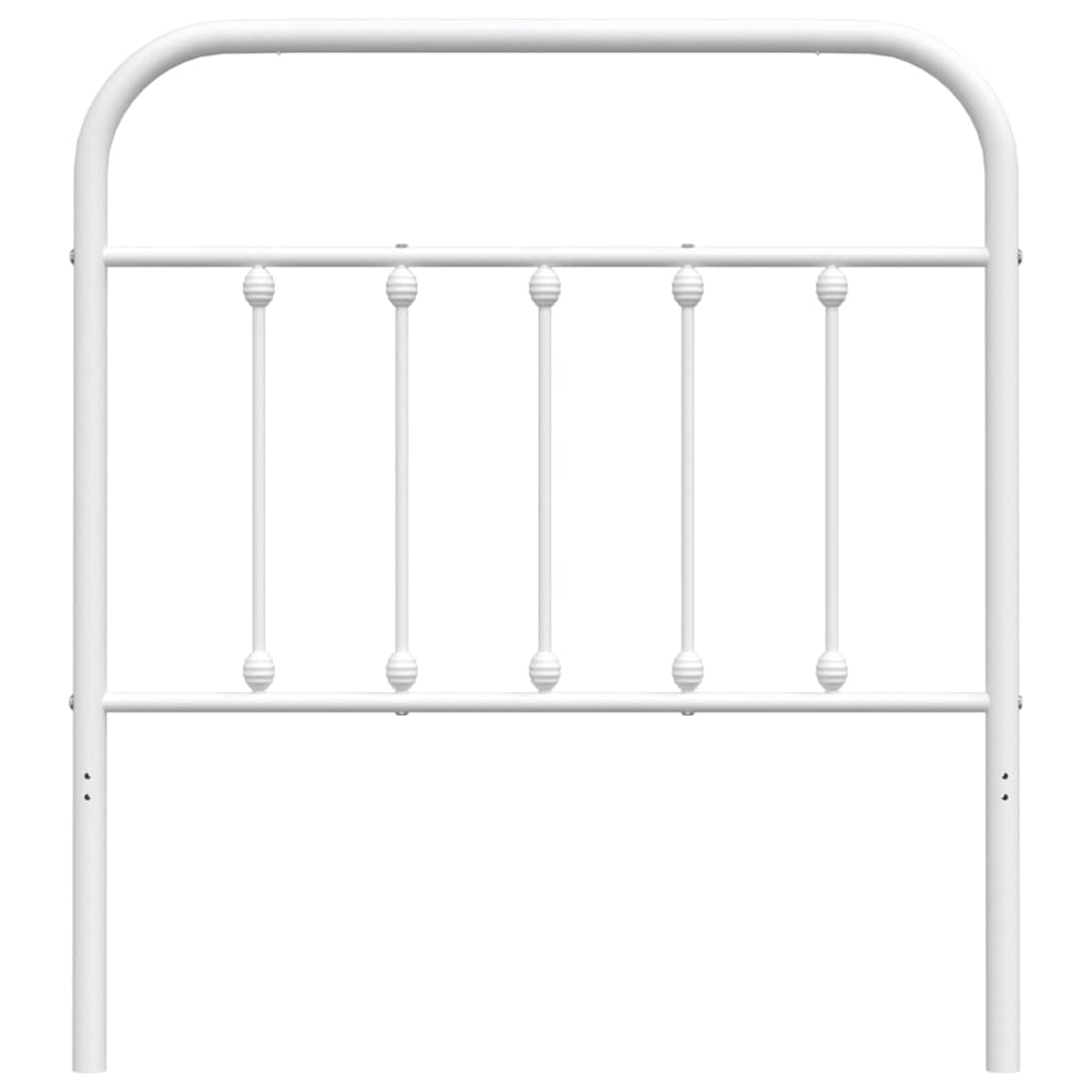 Metal Headboard White 90 cm