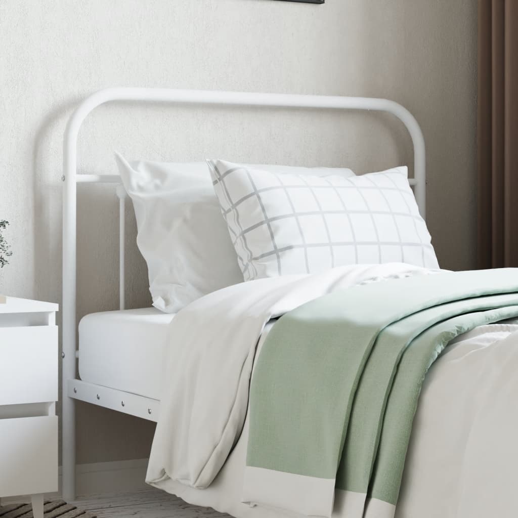 Metal Headboard White 107 cm