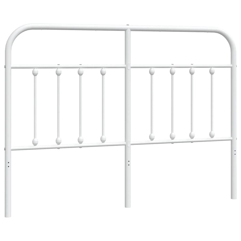 Metal Headboard White 137 cm