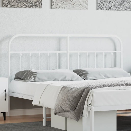 Metal Headboard White 183 cm