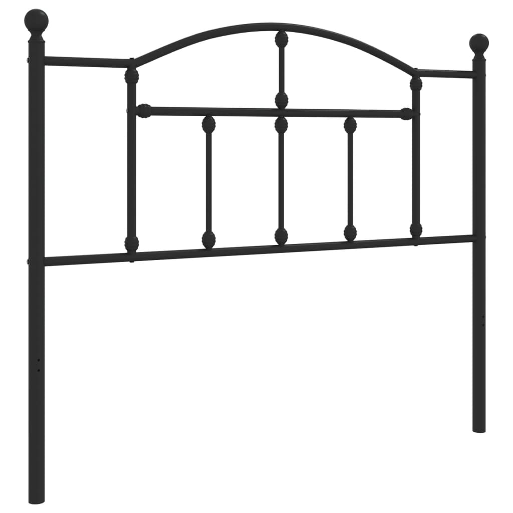 Metal Headboard Black 107 cm