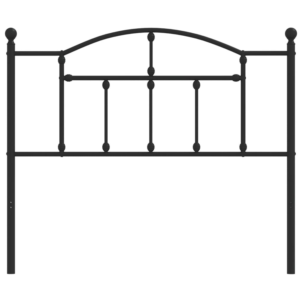 Metal Headboard Black 107 cm