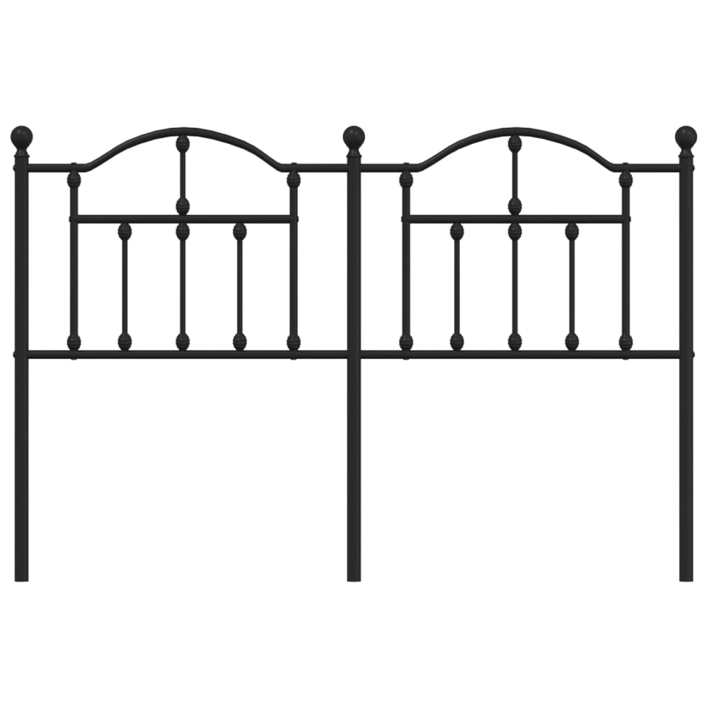 Metal Headboard Black 137 cm